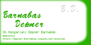 barnabas depner business card